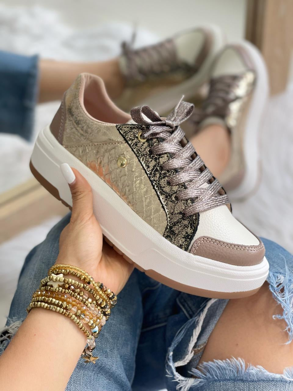 Tenis en cuero Aileen