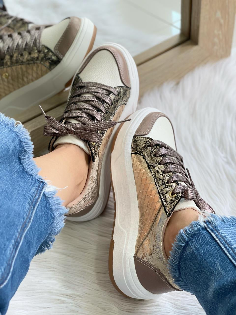 Tenis en cuero Aileen